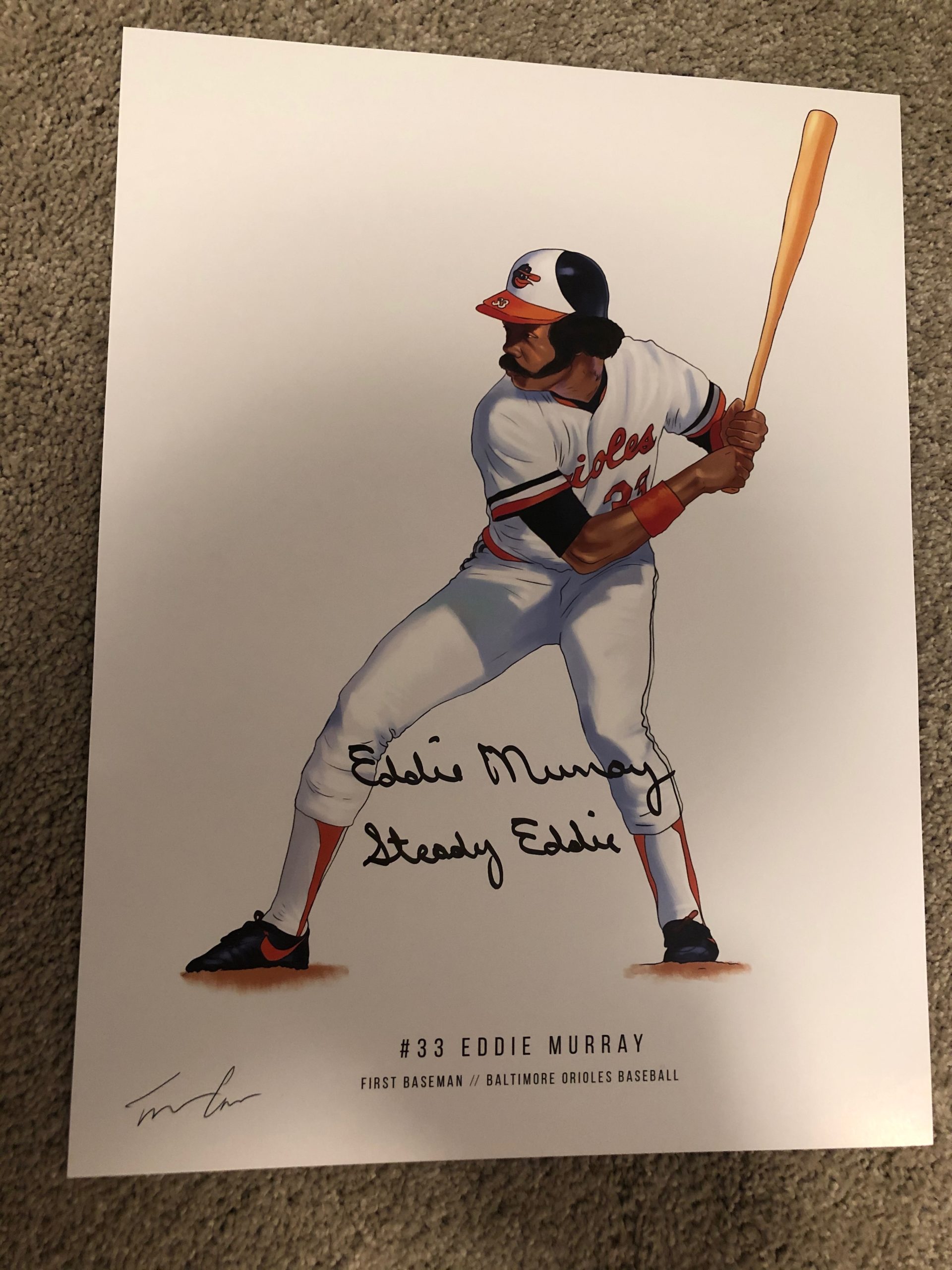 Eddie Murray Baltimore Orioles Autographed Jersey COA-JSA